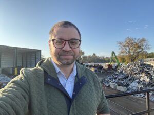 Jeff Lieberman, Vice President of Commercial Strategy at Albert Bros., Inc., at the Waterbury, CT scrap yard